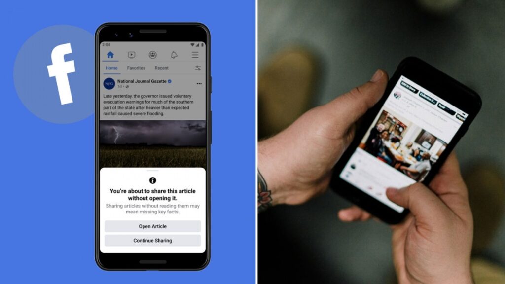Facebook veut nous sensibiliser à lire les articles que l’on veut repartager