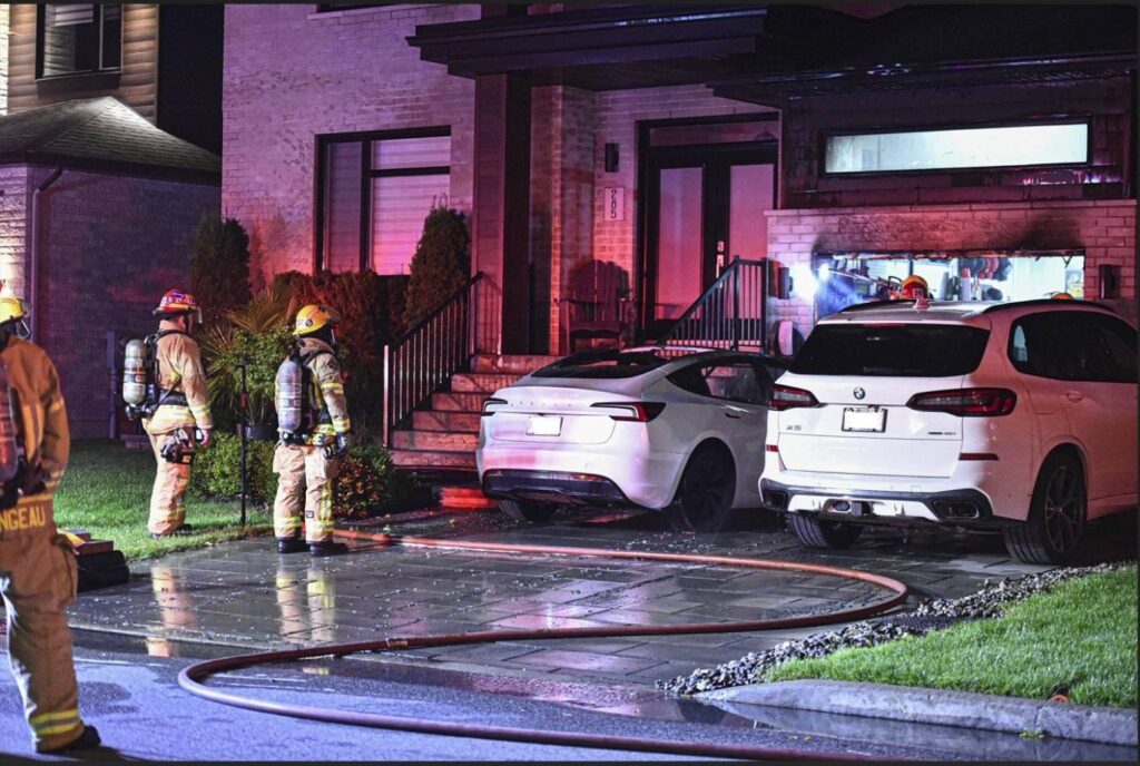 Tesla en flammes à La Prairie : incendie d’origine criminelle